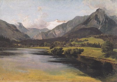 The Altausee Lake with the Dachstein by Friedrich Gauermann